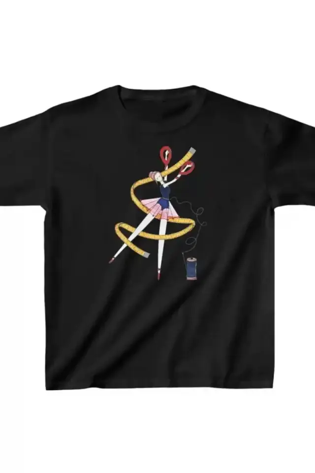 Unisex Çocuk Baskılı T-Shirt - Siyah