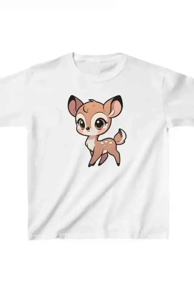 Unisex Çocuk Baskılı T-Shirt - Beyaz