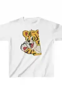 Unisex Çocuk Baskılı T-Shirt - Beyaz