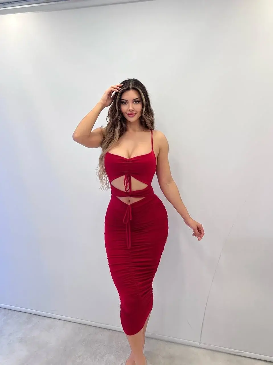 Morliva Sandy Kumaş Full Likra Kalem Elbise 2154