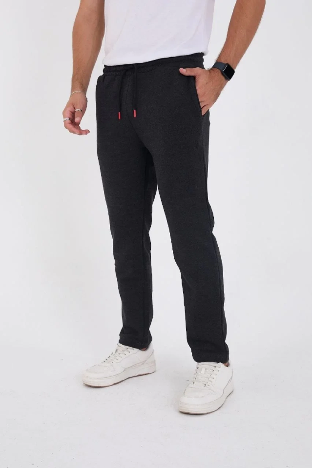 Erkek Üç İplik Basic Eşofman Pantolon - Antrasit