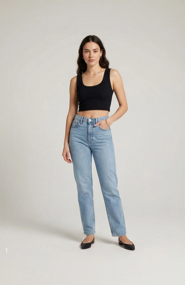 Kadın Siyah Kare Yaka Crop Top Bluz – Şık, Rahat ve Kolay Kombinlenebilir