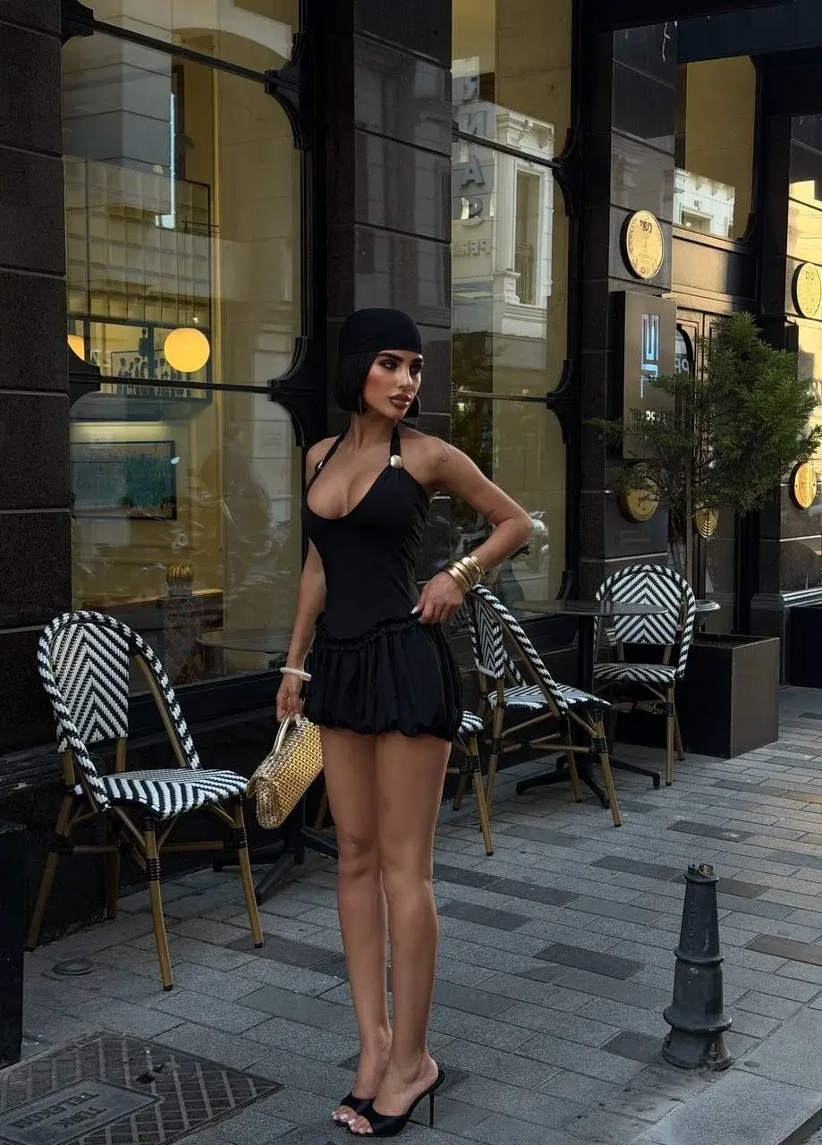 Morliva Aksesuarlı Mini Boy Elbise 1113
