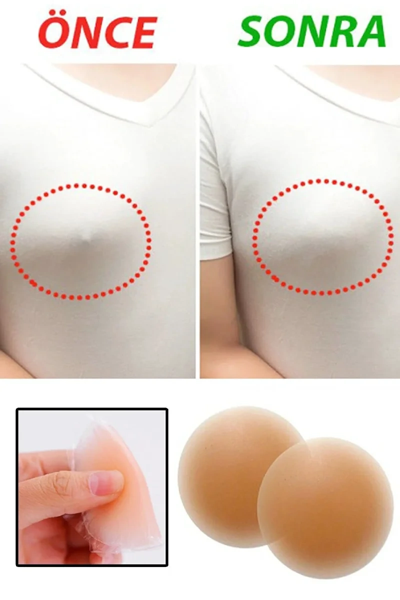 Kadın Ten Silikon Göğüs Ucu Gizleyici Nipple Cover – Modern ve Şık Tasarım