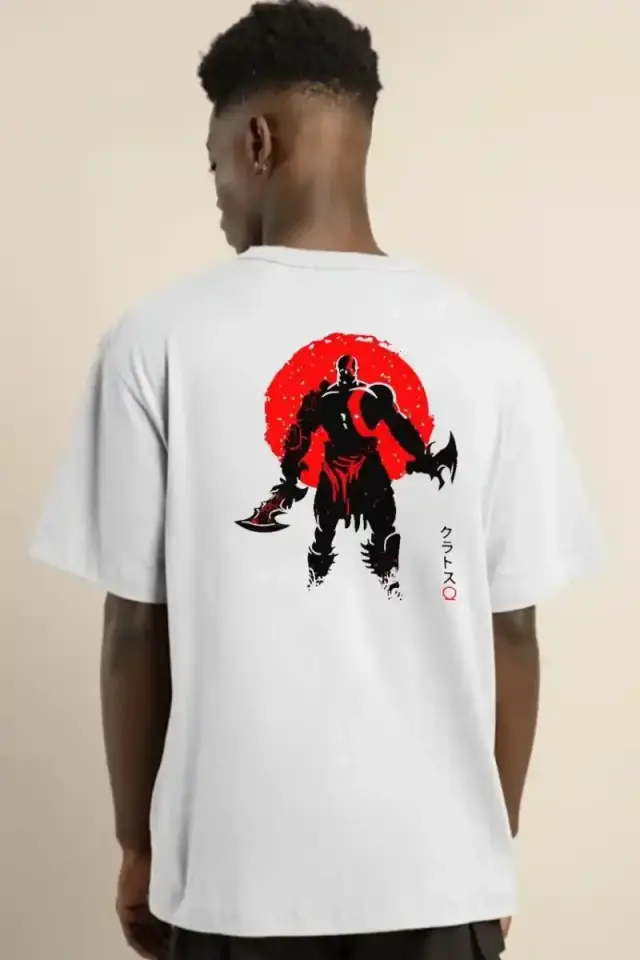 Erkek Baskılı T-Shirt Kısa Kol Bisiklet Yaka Regular Fit Rahat Kalıp Günlük Tişört - Beyaz