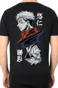 Erkek Kısa Kol Yazlık Tişört Bisiklet Yaka Baskılı Oversize T-Shirt - Siyah