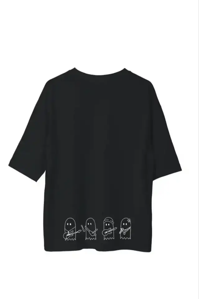 Erkek Baskılı T-Shirt Kısa Kol Bisiklet Yaka Regular Fit Rahat Kalıp Günlük Tişört - Siyah