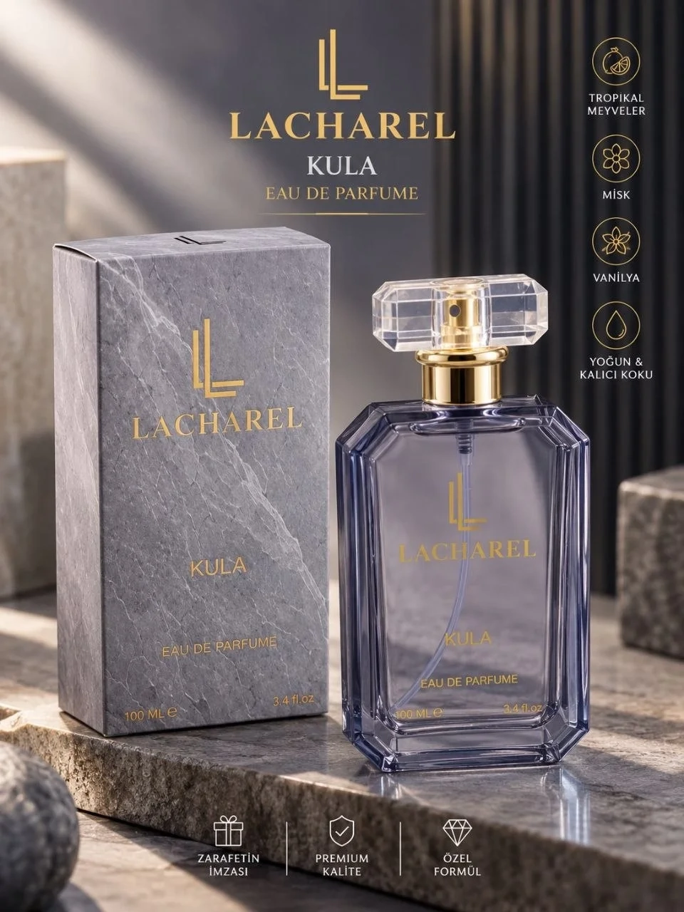 LACHAREL Kula Unisex Eau De Parfum 100 ML Adaçayı Vetiver Vanilya Odunsu Parfüm