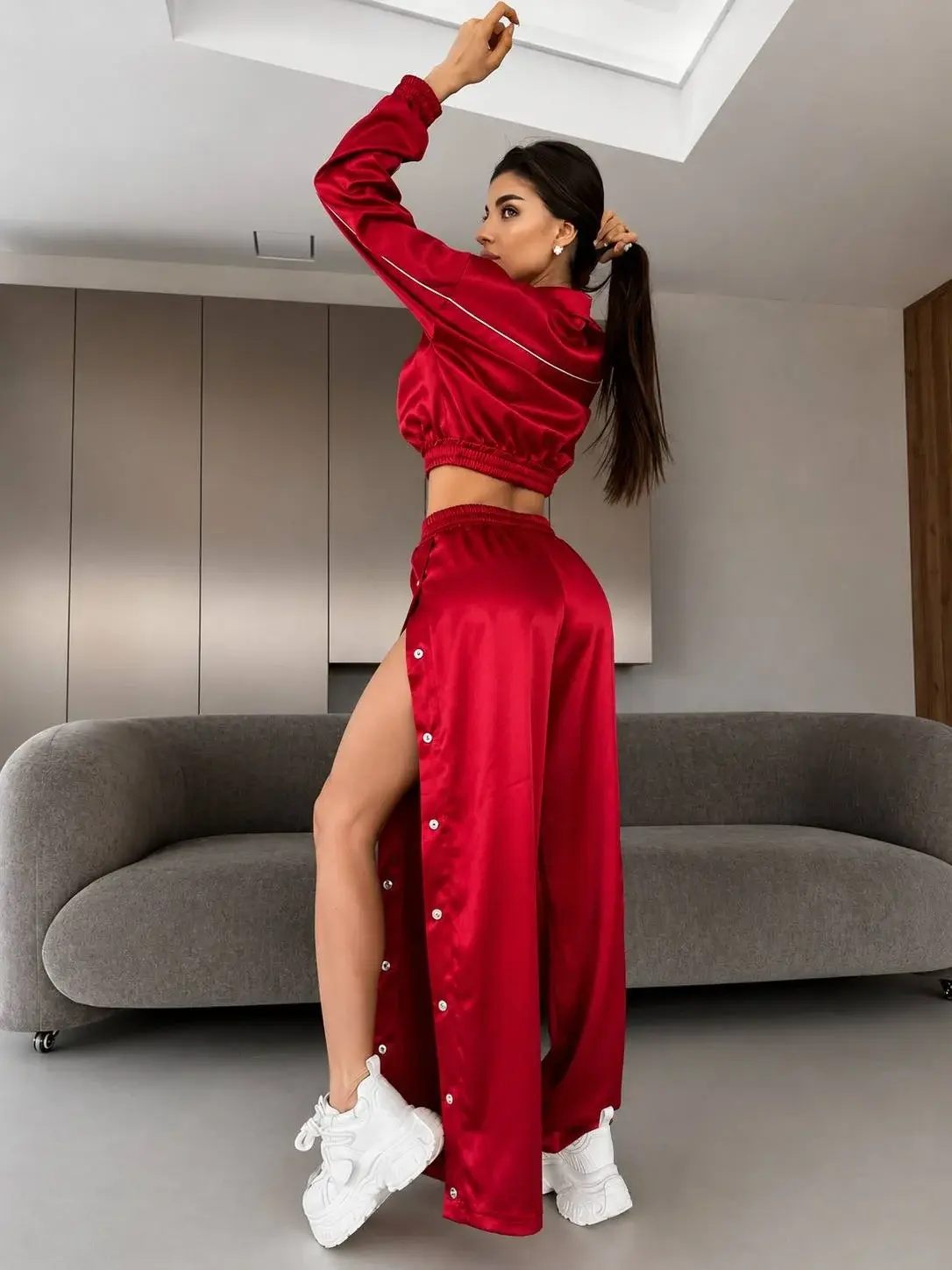Morliva 3 Parçadan Oluşan Saten Takım