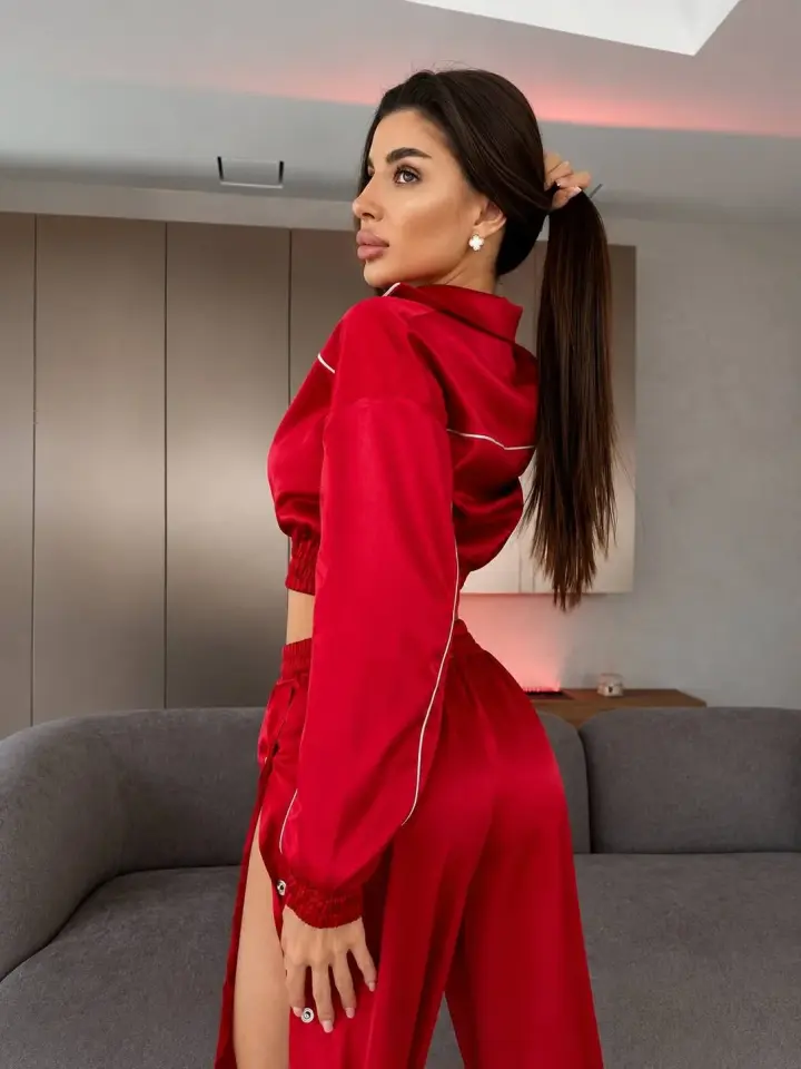 Morliva 3 Parçadan Oluşan Saten Takım