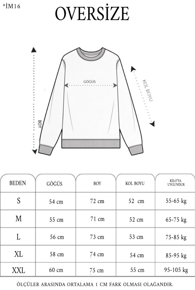 Kadın Oversize Kapüşonlu Cepli Baskılı 3 İplik Pamuklu Hoodie Sweatshirt - Beyaz