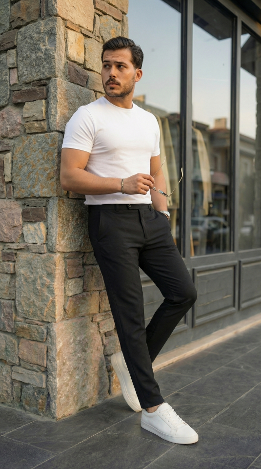 Erkek Slim Fit Dilli Kumaş Pantolon