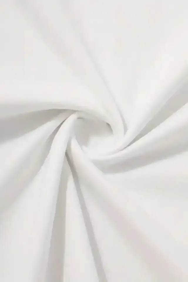 Erkek Tişört Palmiye Baskılı Bisiklet Yaka Kısa Kol T-Shirt - Beyaz