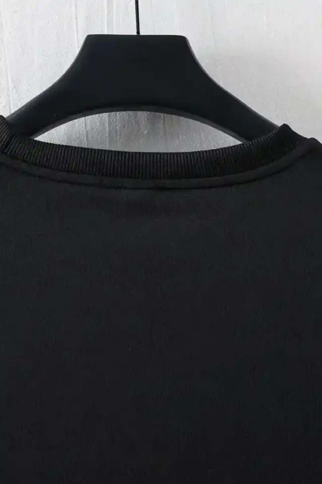 Erkek Kısa Kol Yazlık Tişört Bisiklet Yaka Baskılı Oversize T-Shirt - Siyah
