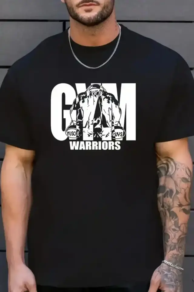 Erkek Baskılı Tişört Kısa Kol Bisiklet Yaka Regular fit Rahat kalıp T-Shirt - Siyah