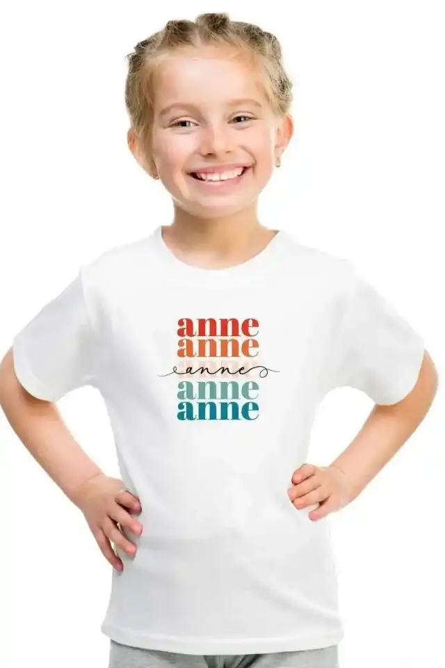 Unisex Çocuk Baskılı T-Shirt - Beyaz