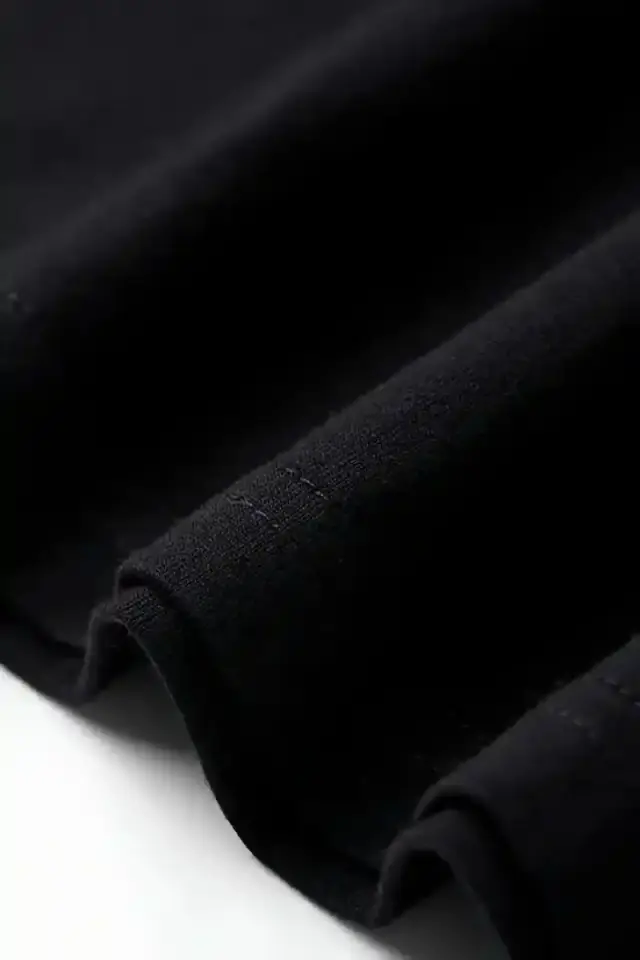 Erkek T-shirt Tavşan Baskılı Kısa Kollu Tişört - Siyah